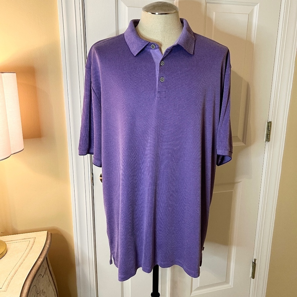 NWOT Men's Tommy Bahama Purple Knit Polo Shirt Size XXXL 3XL